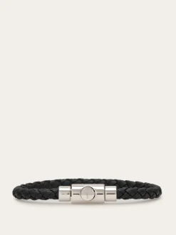 Braided leather bracelet (20cm) - Men