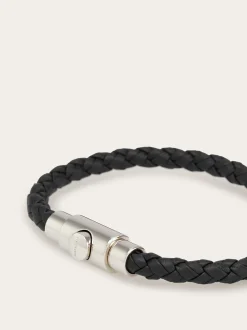 Braided leather bracelet (20cm) - Men