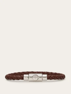 Braided leather bracelet (20cm) - Men