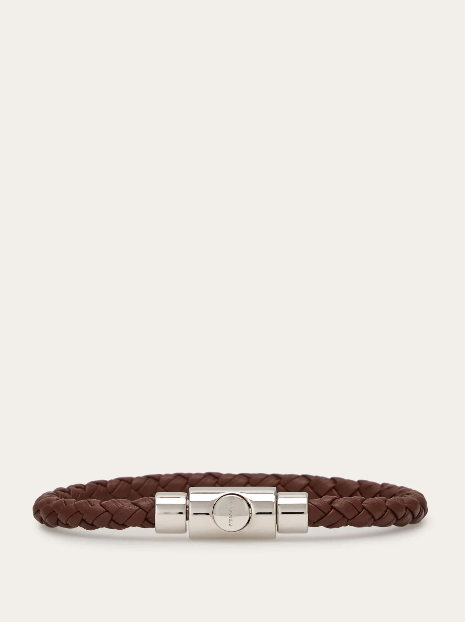 Braided leather bracelet (20cm) - Men