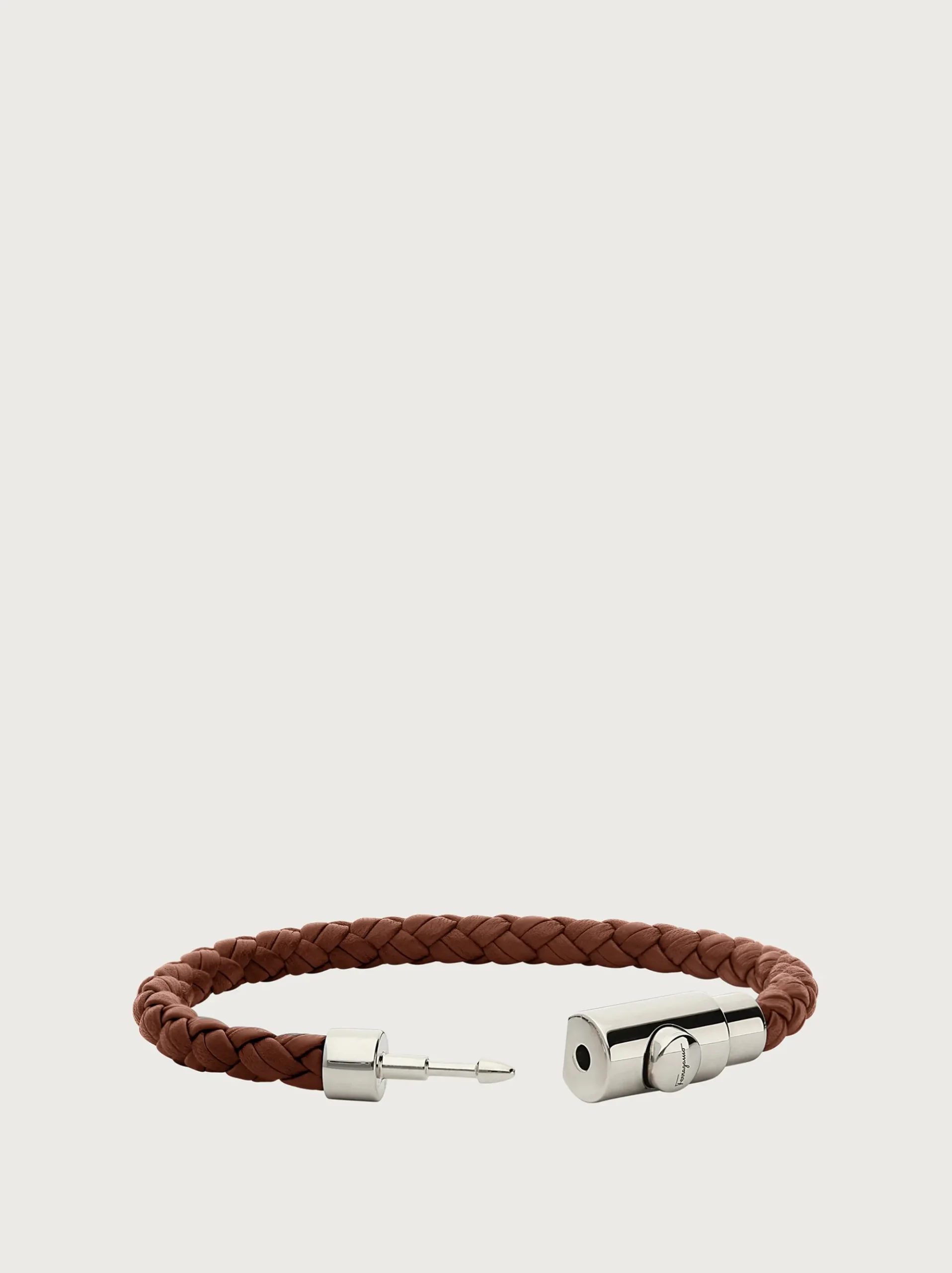 Braided leather bracelet (20cm) - Men
