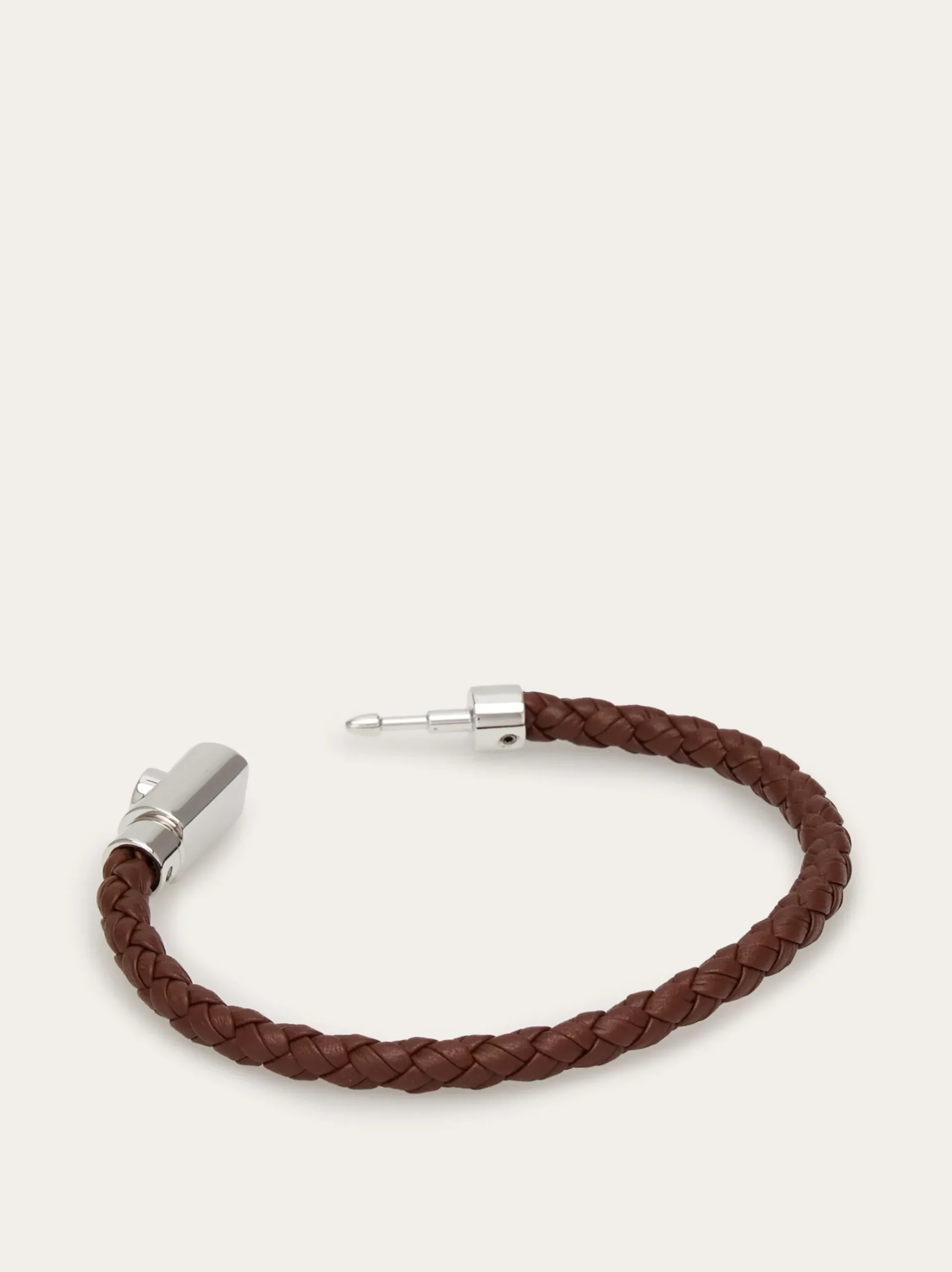 Braided leather bracelet (20cm) - Men