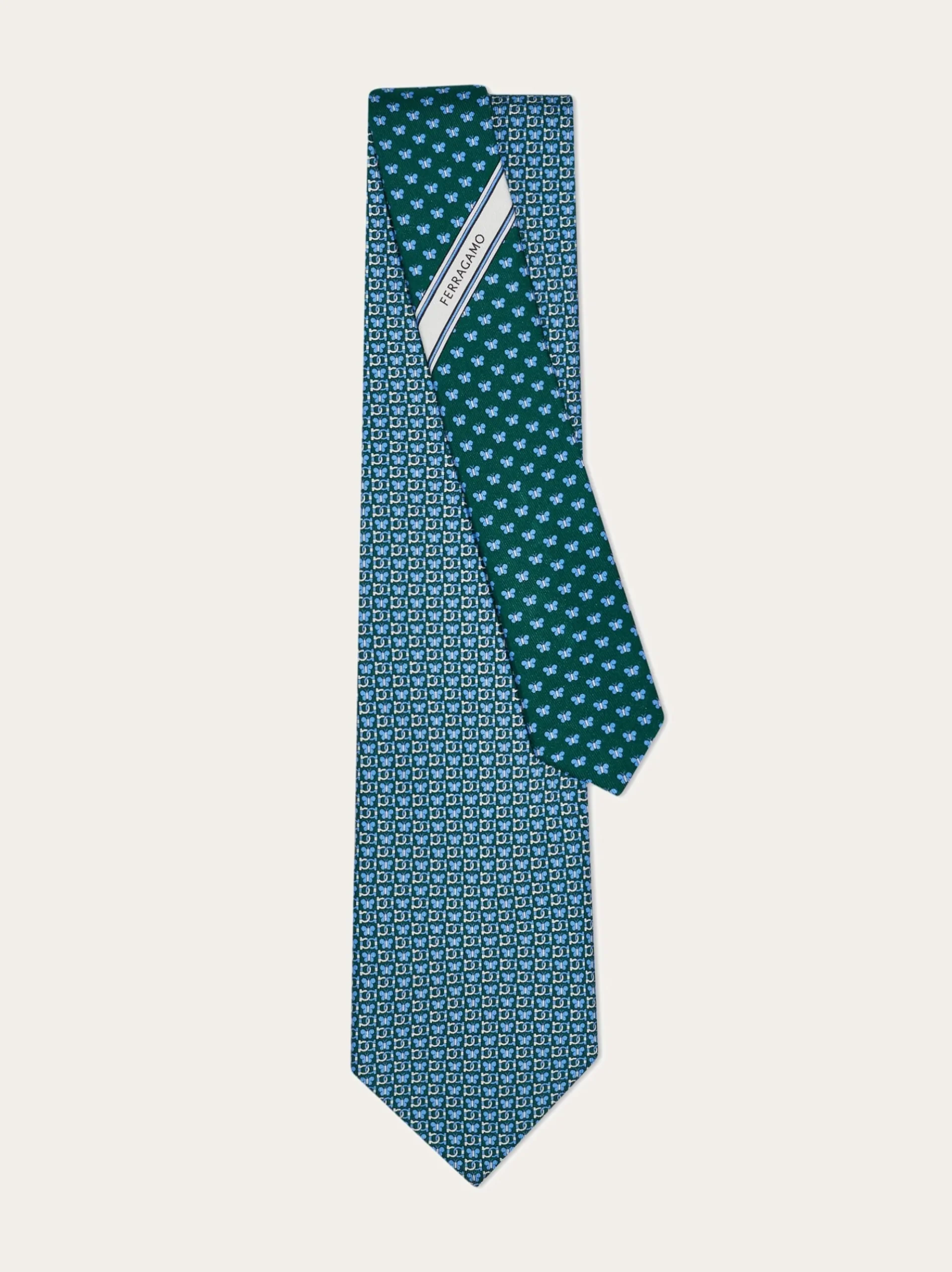 Butterfly print silk tie - Men