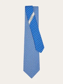 Butterfly print silk tie - Men