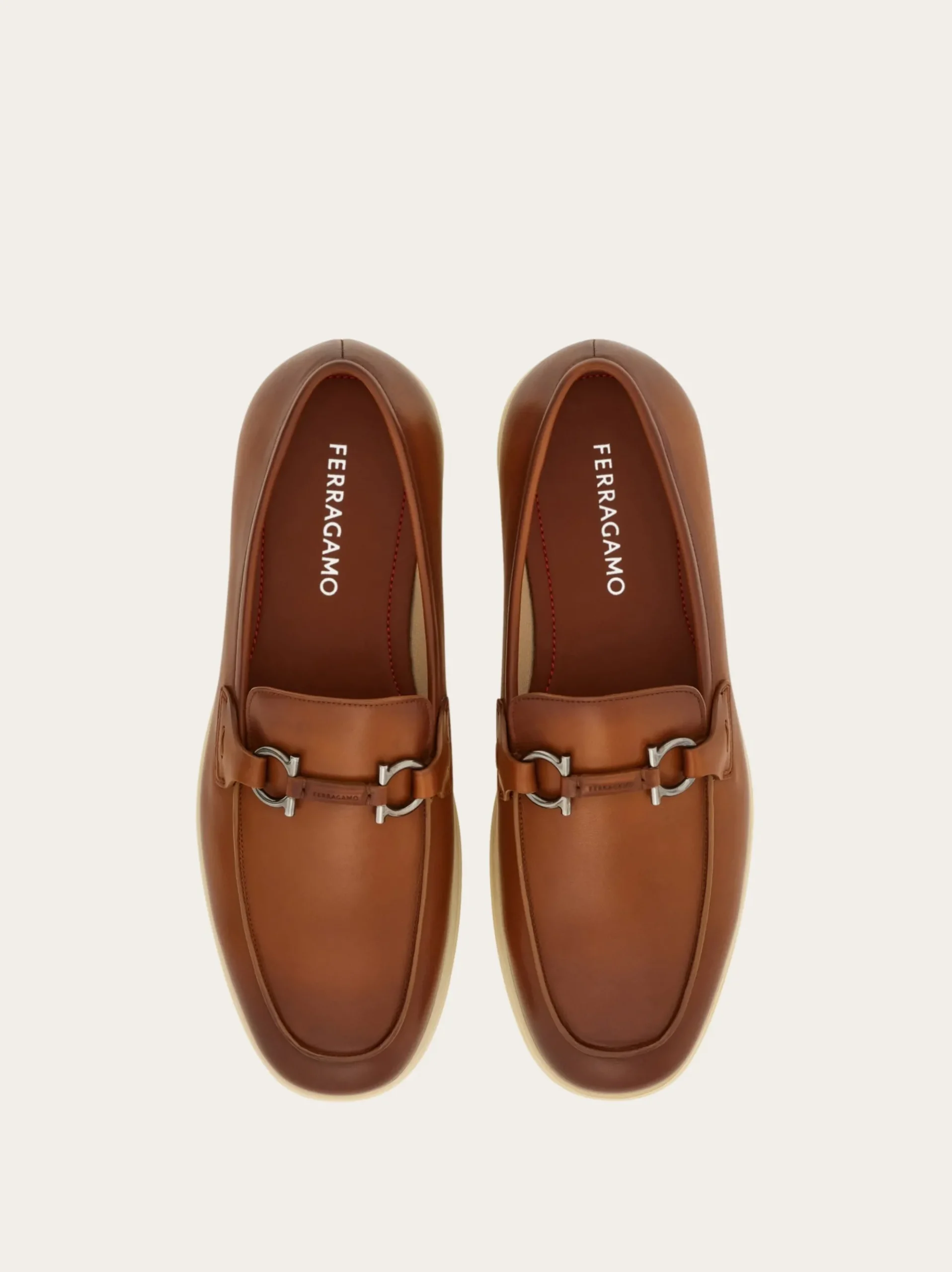 Casual loafer with Gancini ornament - Men