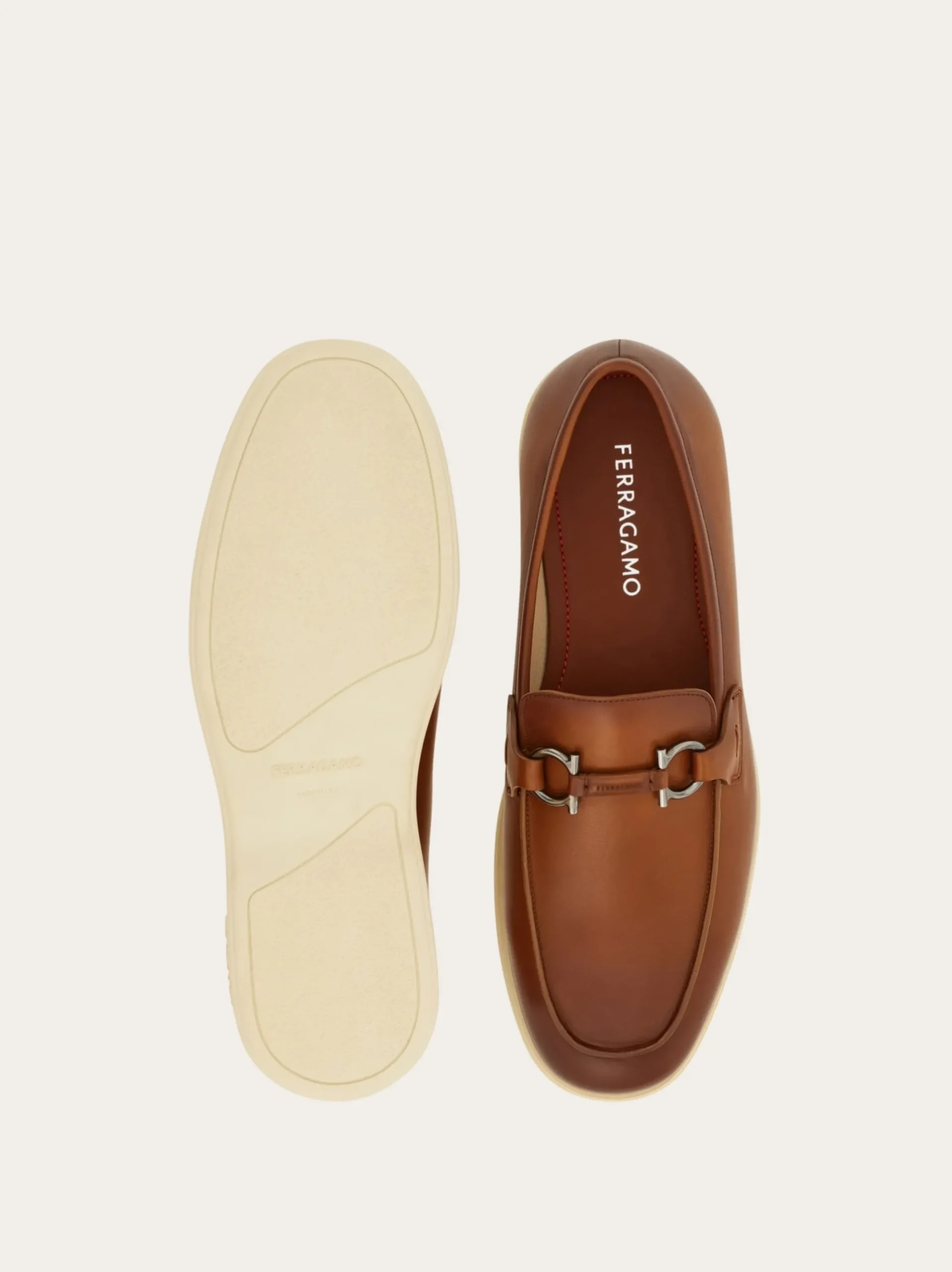 Casual loafer with Gancini ornament - Men