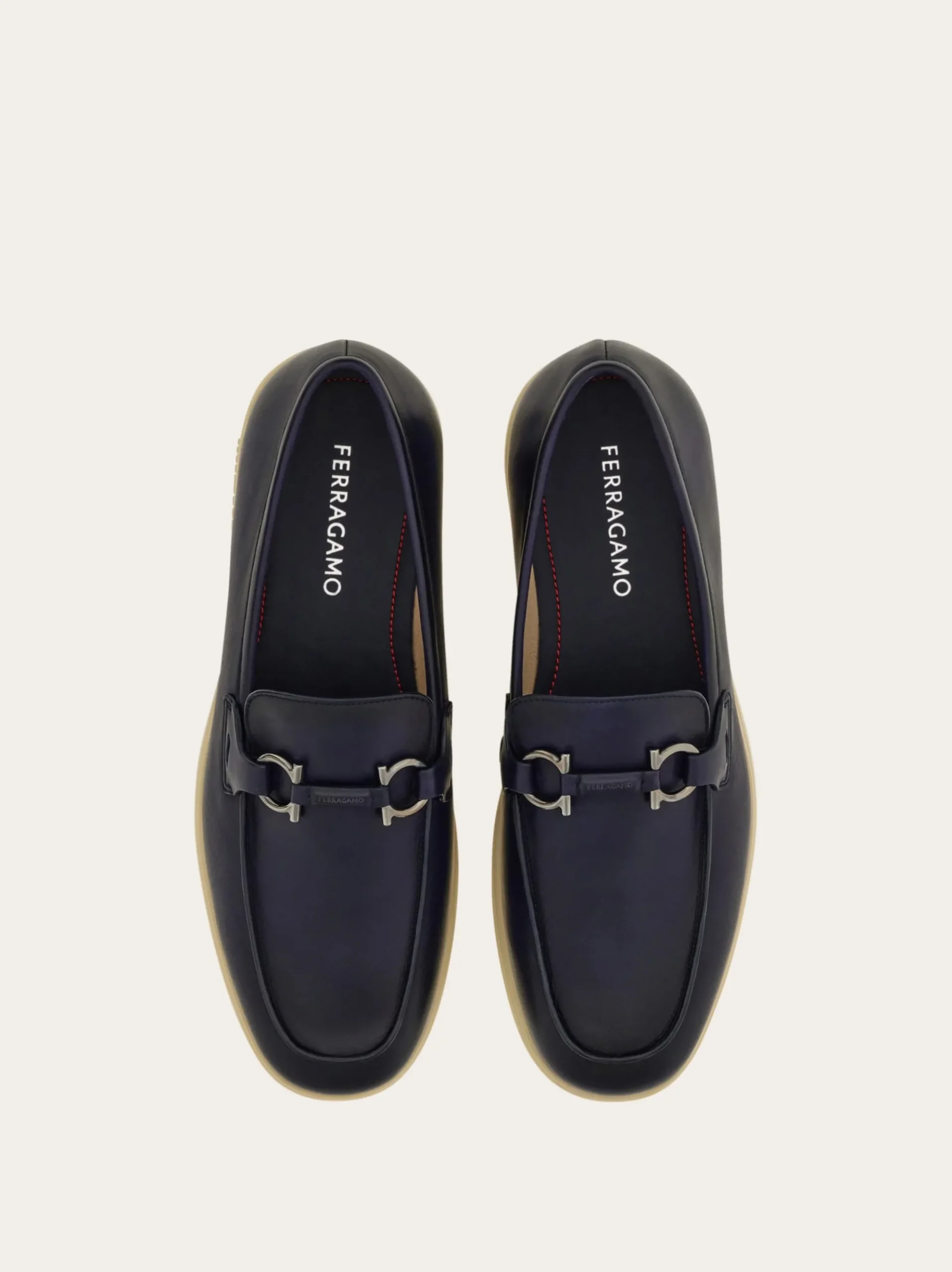 Casual loafer with Gancini ornament - Men