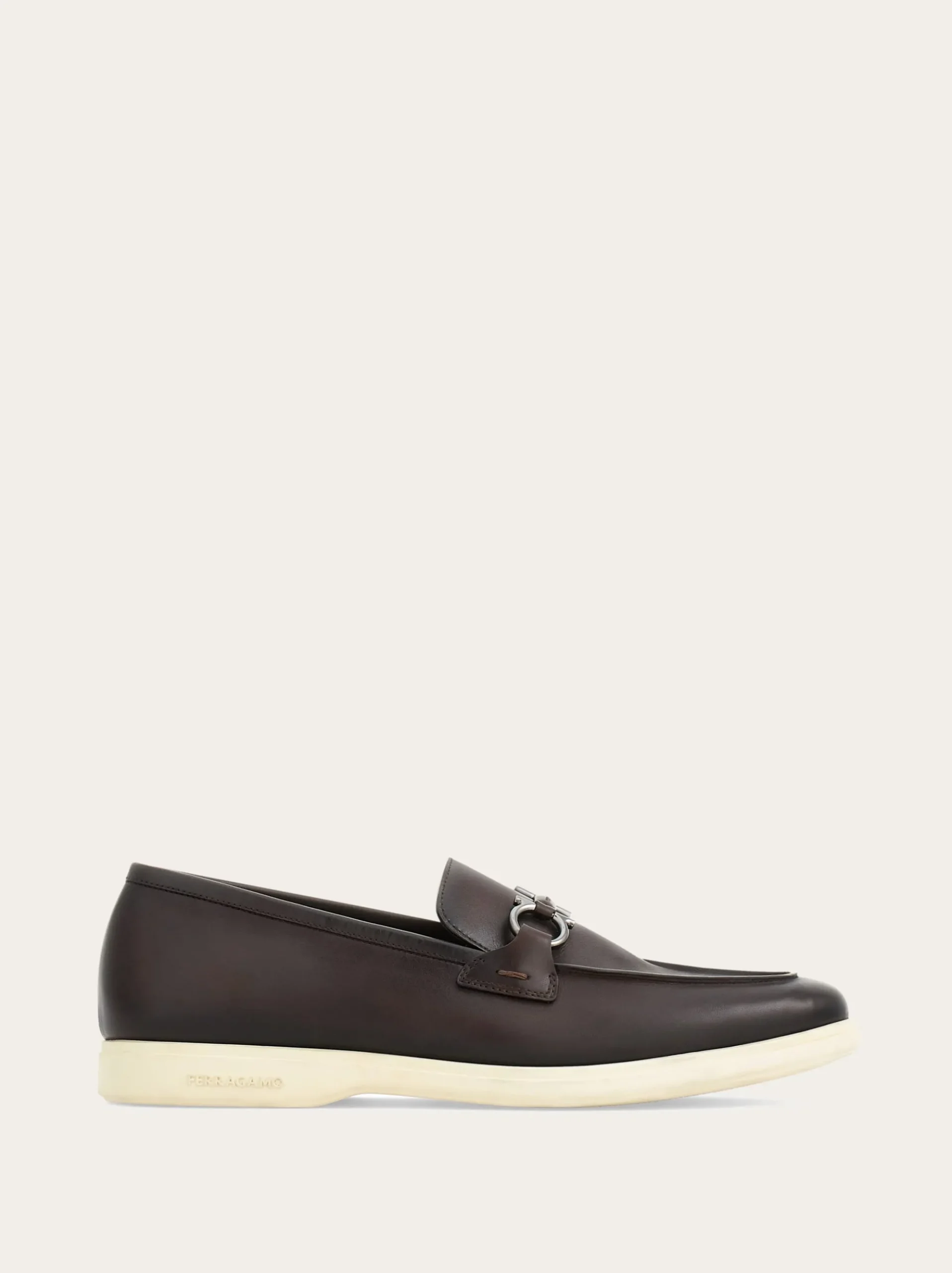 Casual loafer with Gancini ornament - Men