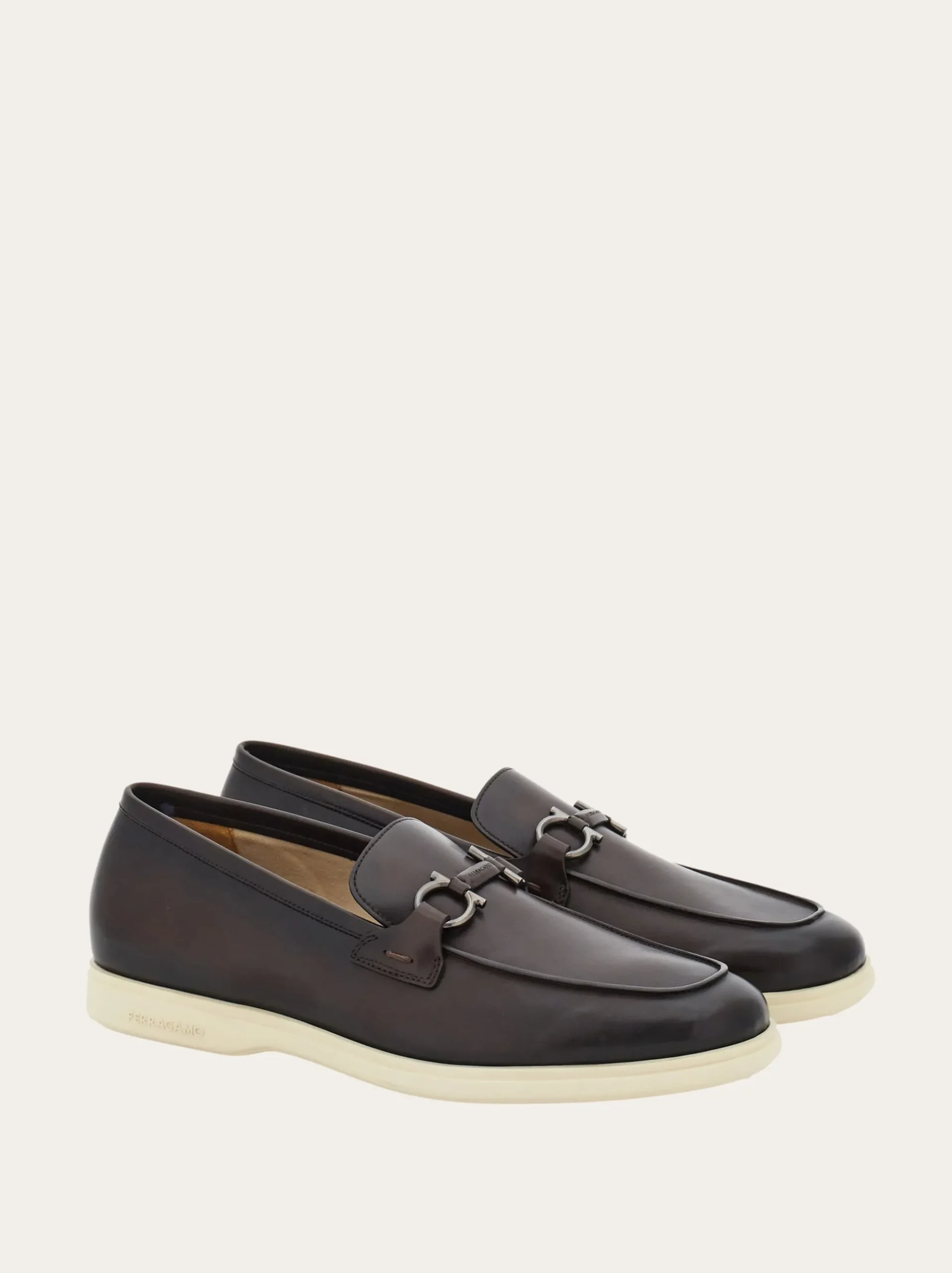 Casual loafer with Gancini ornament - Men