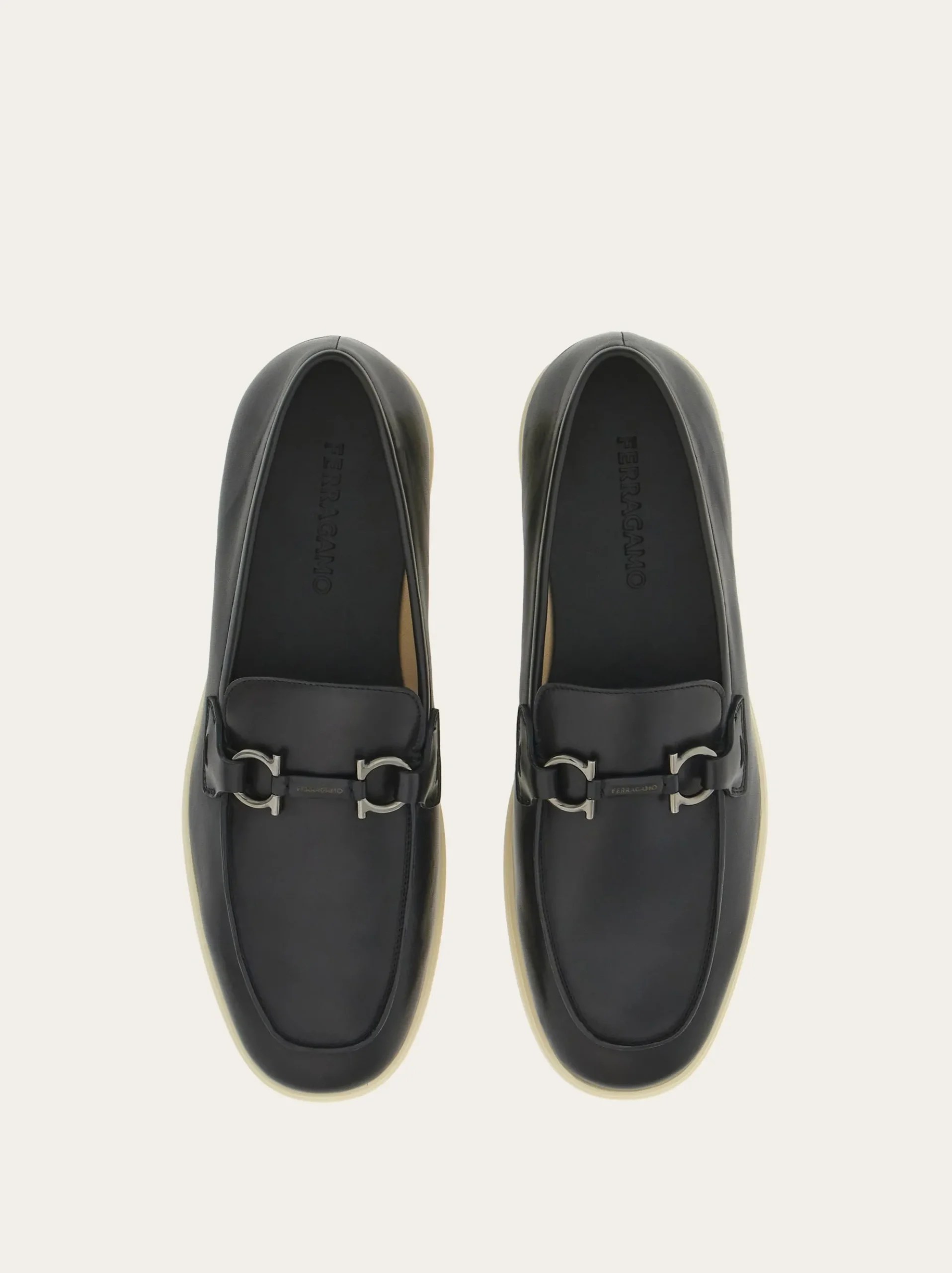 Casual loafer with Gancini ornament - Men