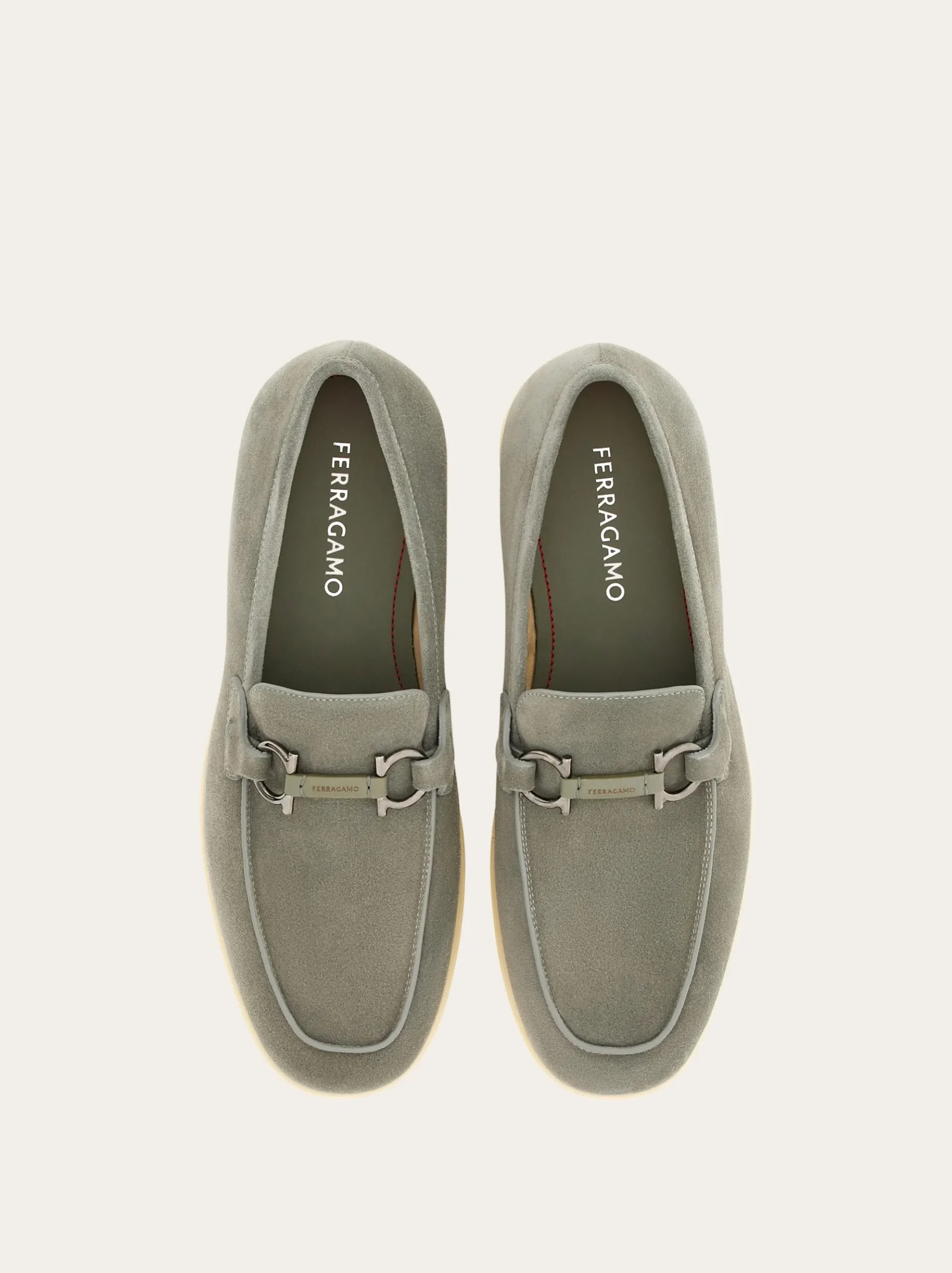 Casual loafer with Gancini ornament - Men