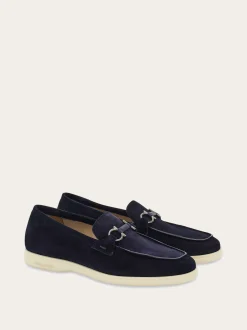 Casual loafer with Gancini ornament - Men