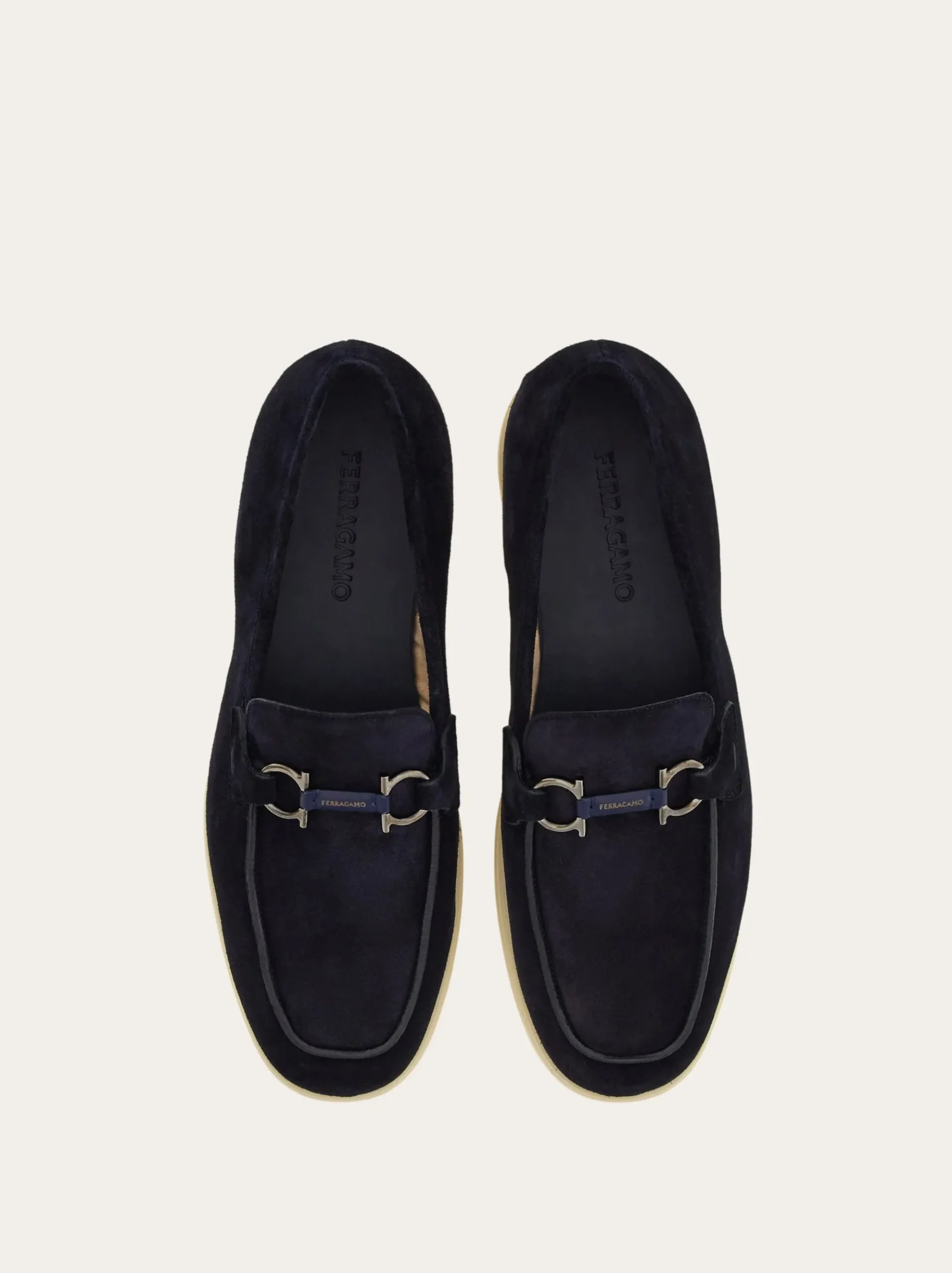 Casual loafer with Gancini ornament - Men