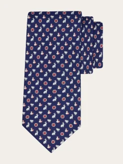Charms print silk tie - Men