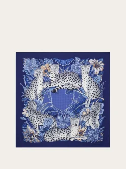 Cheetahs print silk scarf - Women
