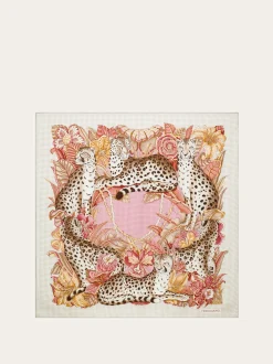 Cheetahs print silk scarf - Women