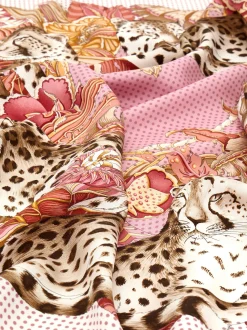 Cheetahs print silk scarf - Women
