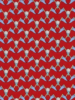 Club print silk tie - Men