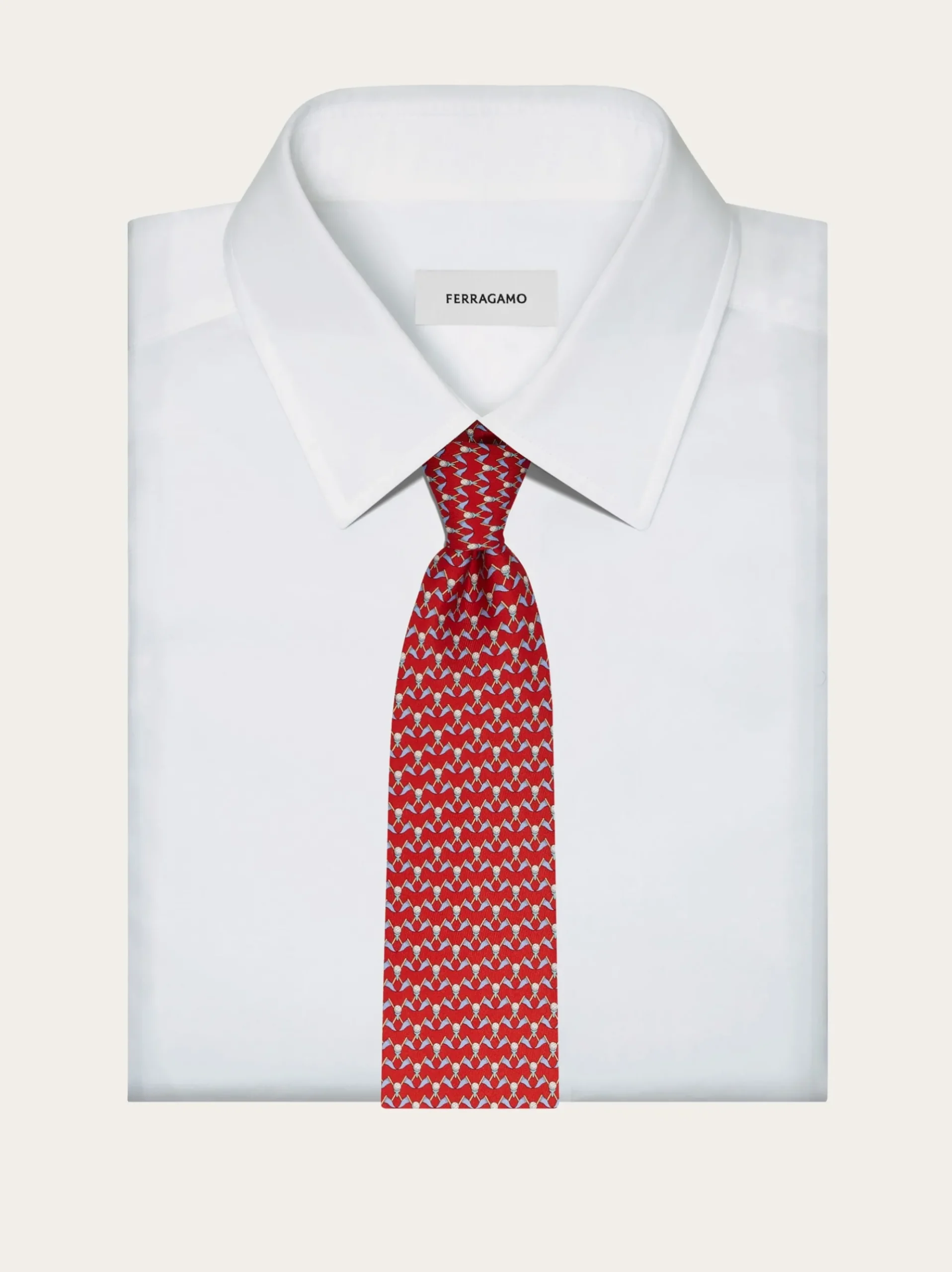 Club print silk tie - Men