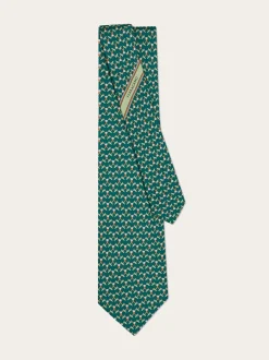 Club print silk tie - Men