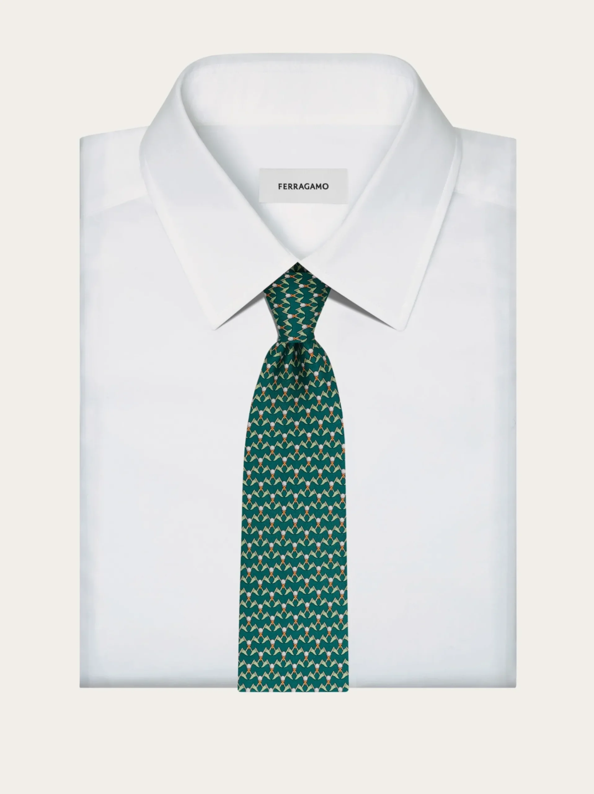 Club print silk tie - Men