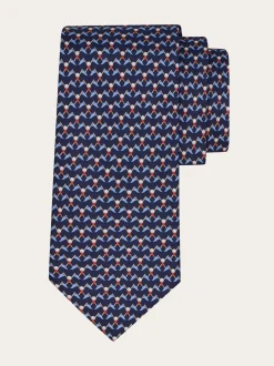 Club print silk tie - Men
