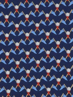 Club print silk tie - Men