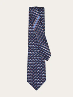 Club print silk tie - Men