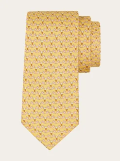 Club print silk tie - Men