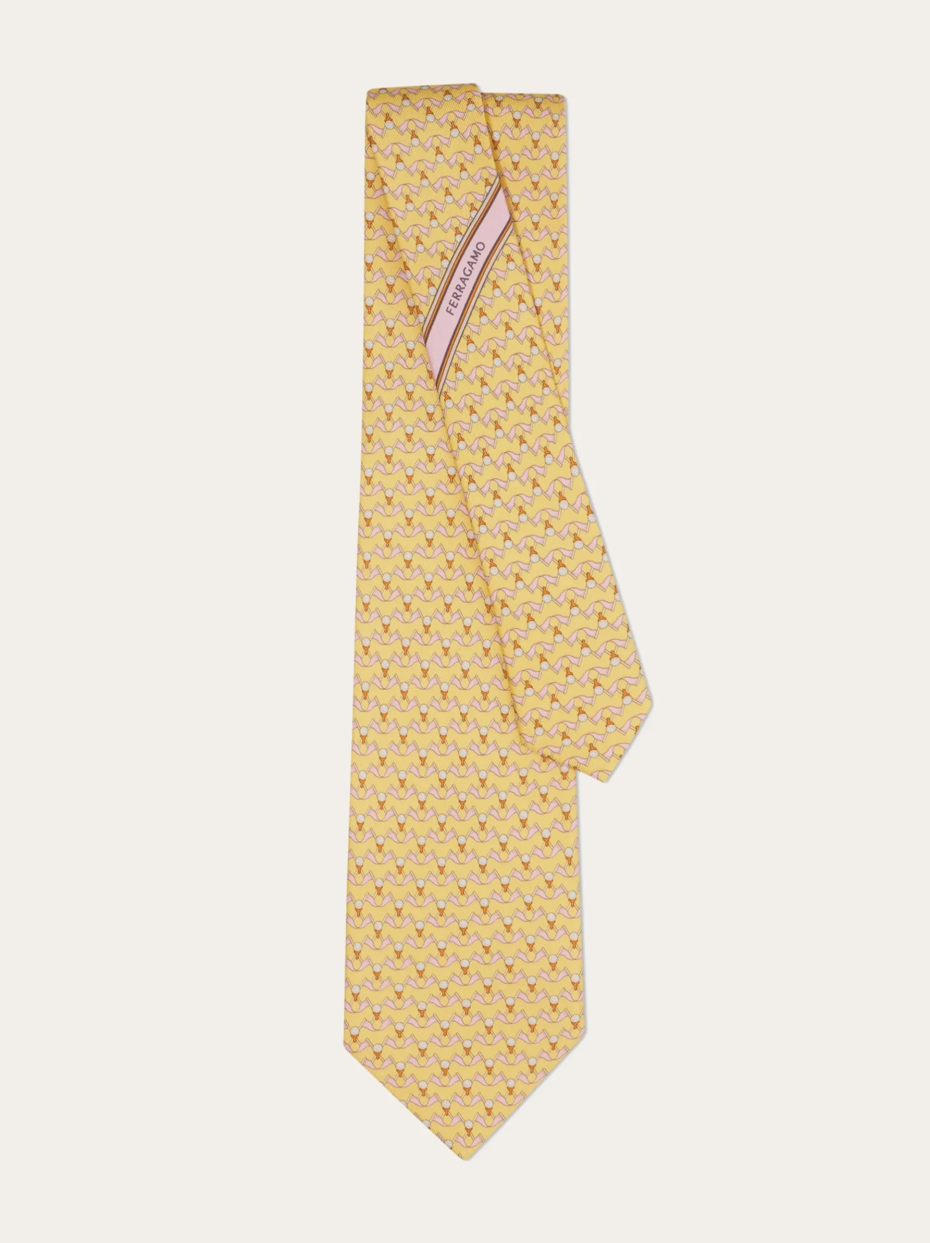 Club print silk tie - Men