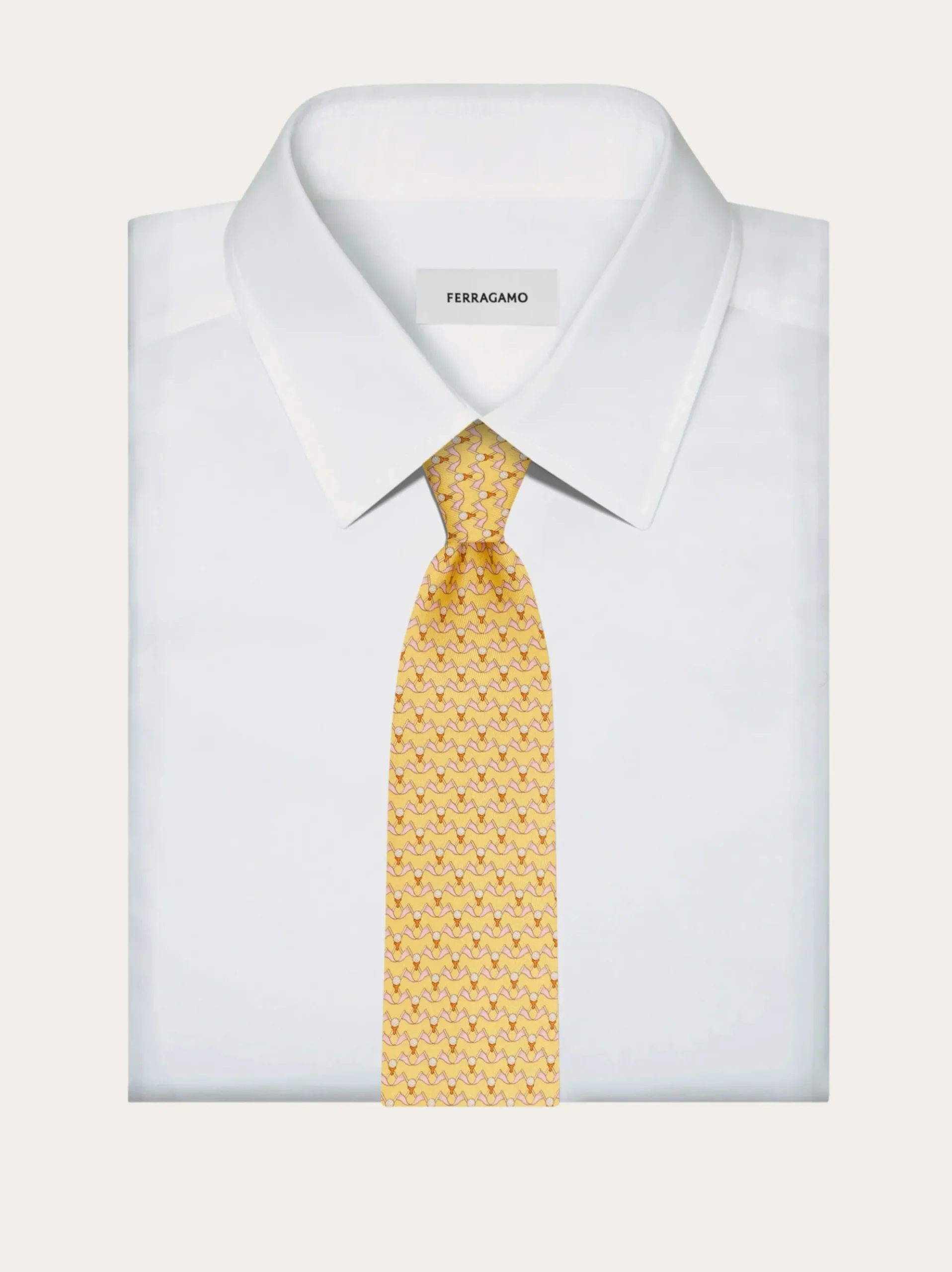 Club print silk tie - Men