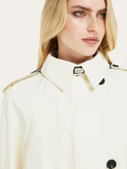Coated linen trench - Women