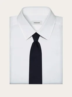 Cotton and silk piquet tie - Men