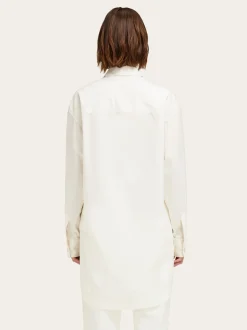 Cotton and silk shirt dress - Women