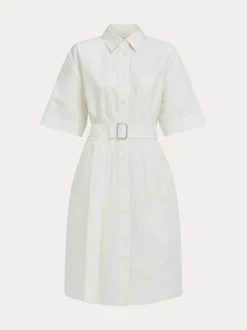 Cotton and silk shirt dress - Women