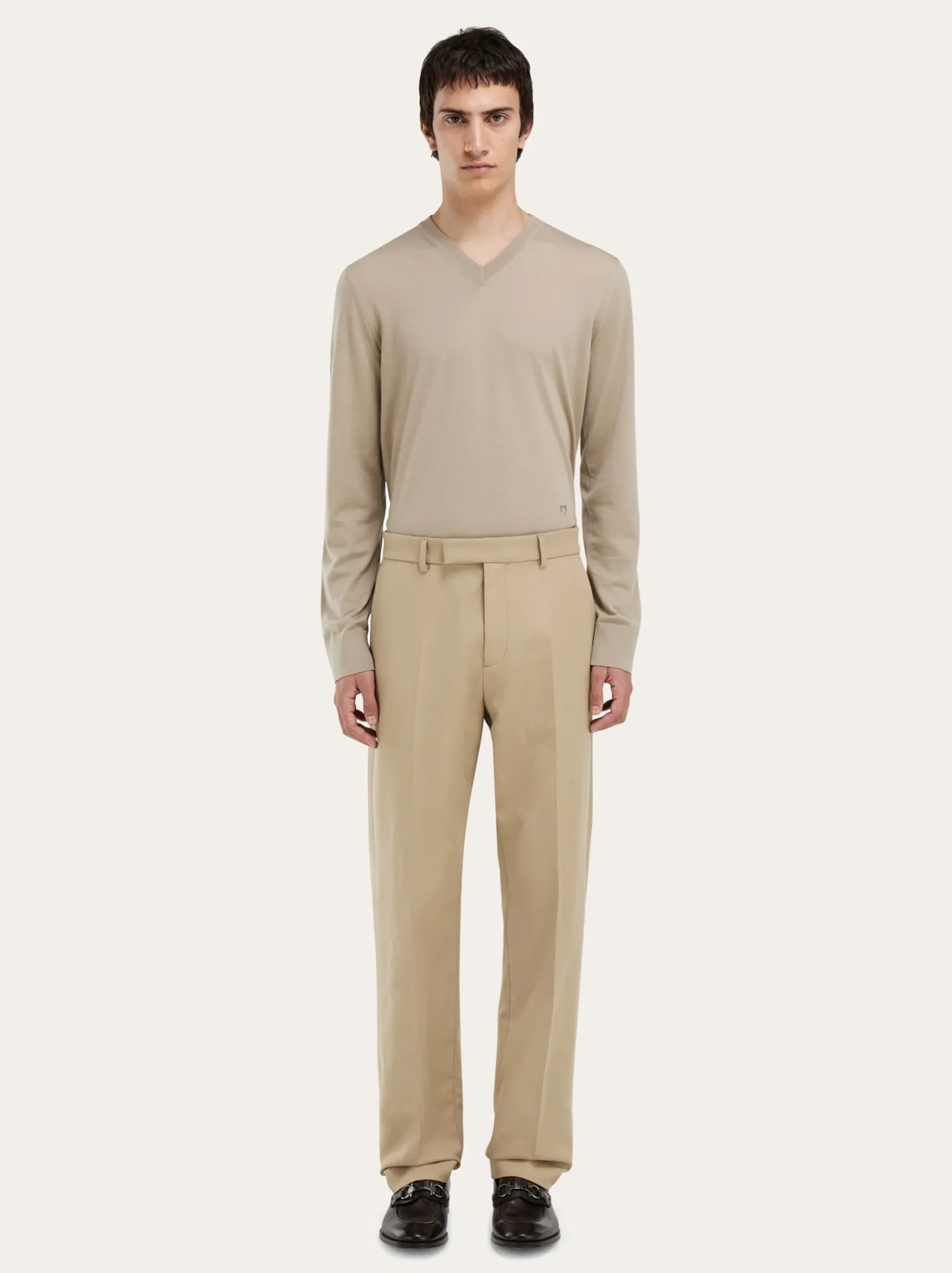 Cotton cashmere chinos - Men