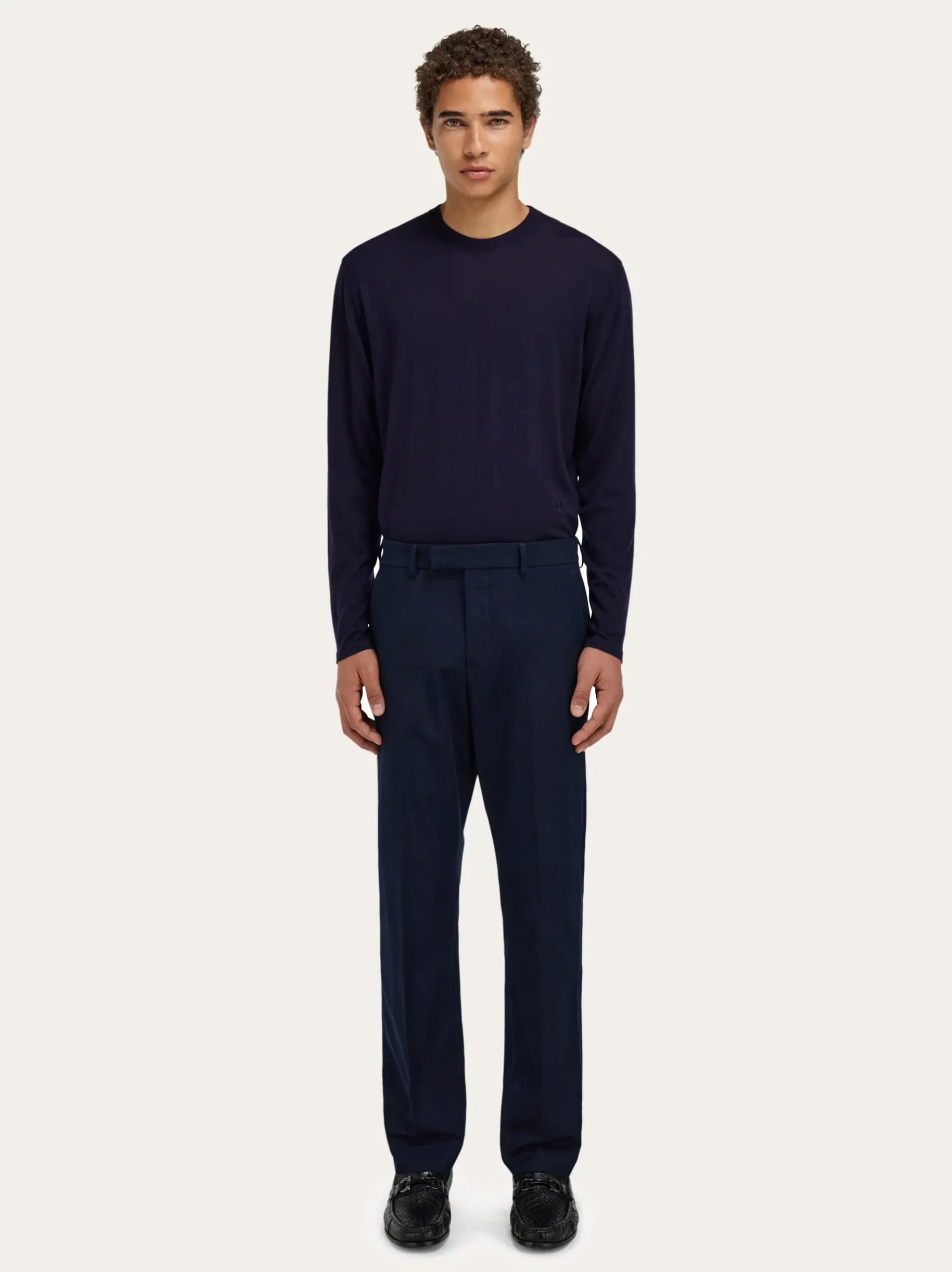 Cotton cashmere chinos - Men