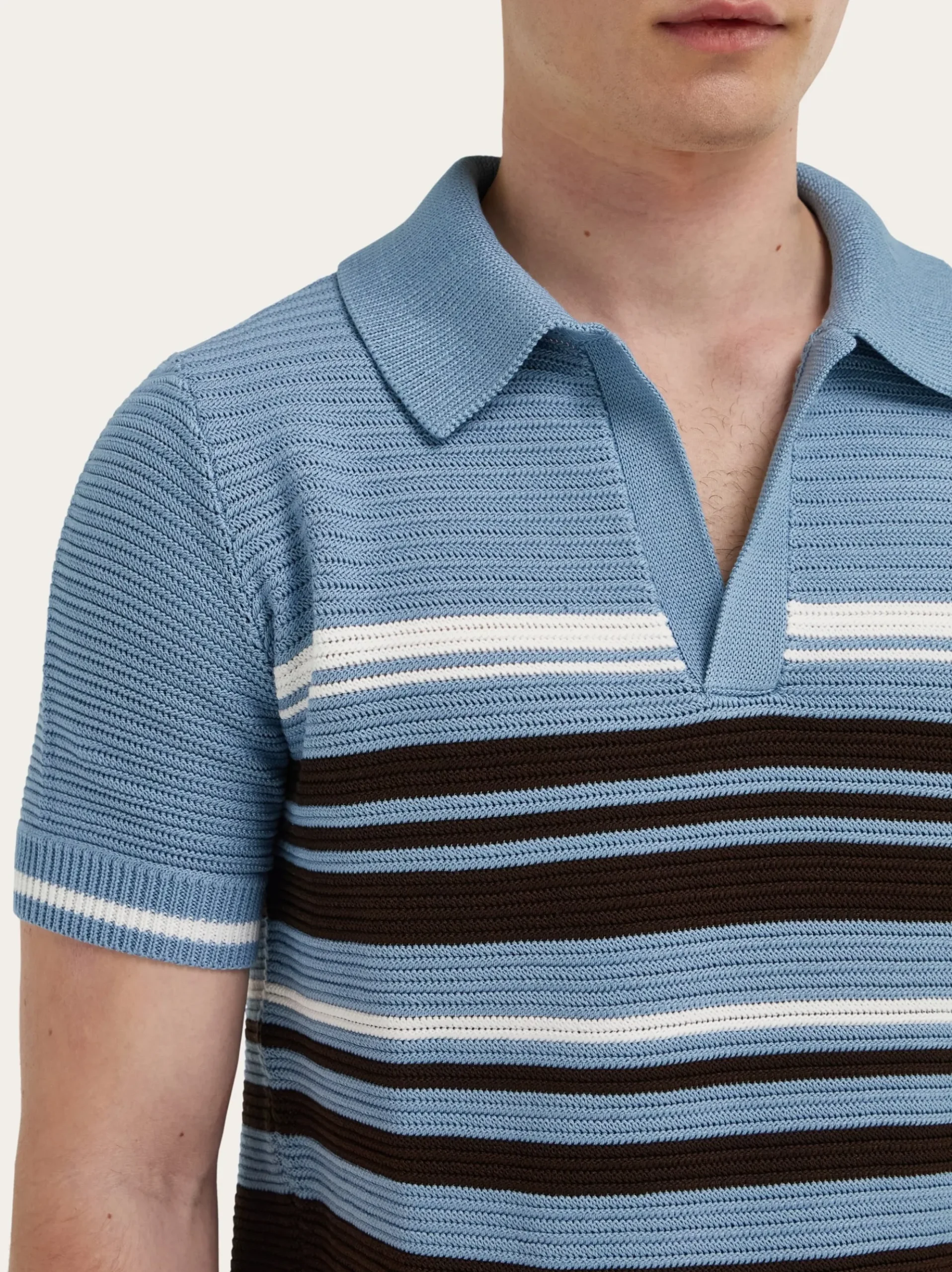 Cotton knit polo shirt - Men