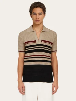 Cotton knit polo shirt - Men