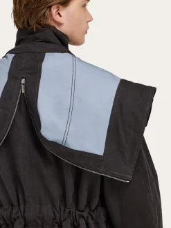 Cropped parka with hood - Men