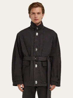 Cropped parka with hood - Men