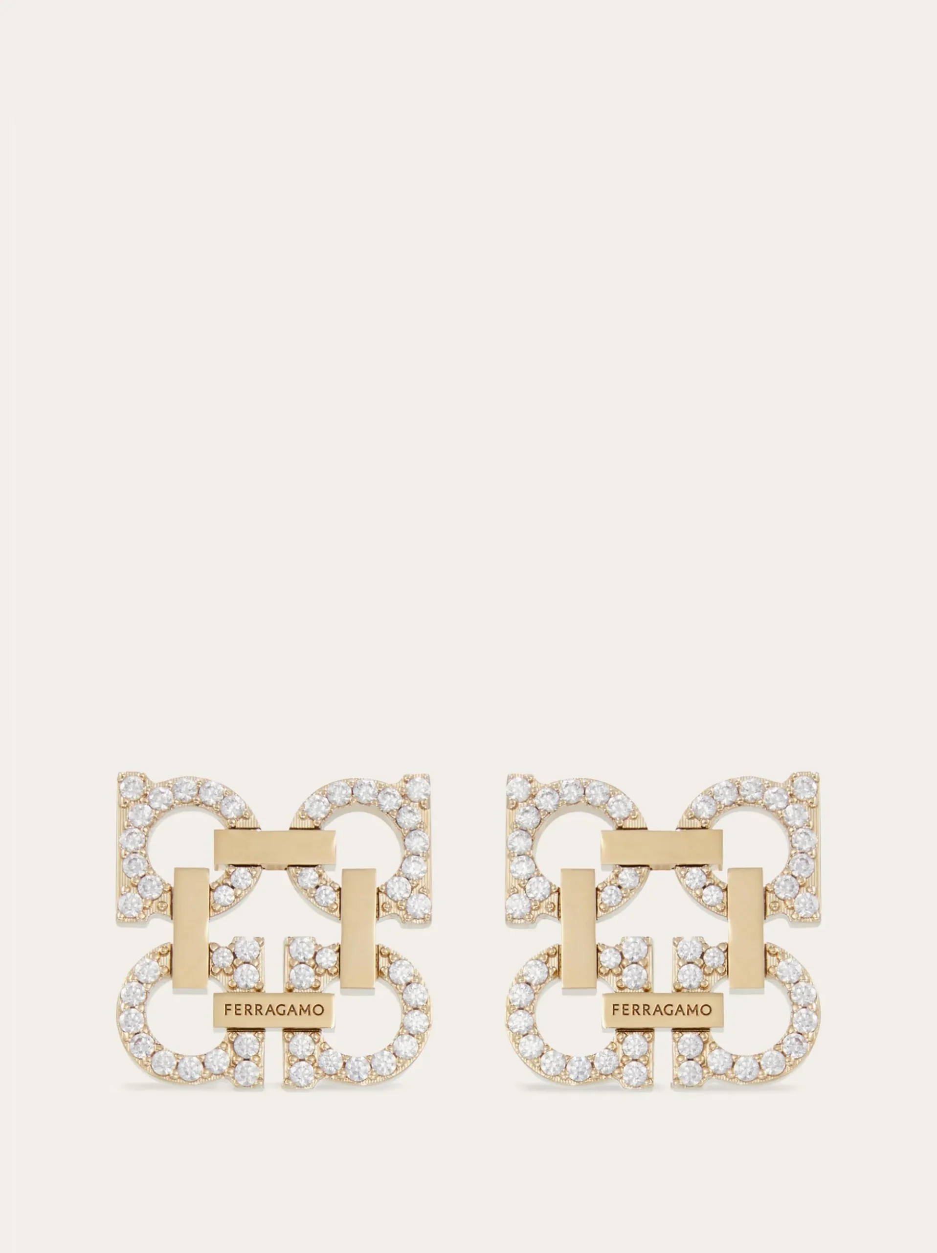 Crystal embellished four Gancini earrings - Women