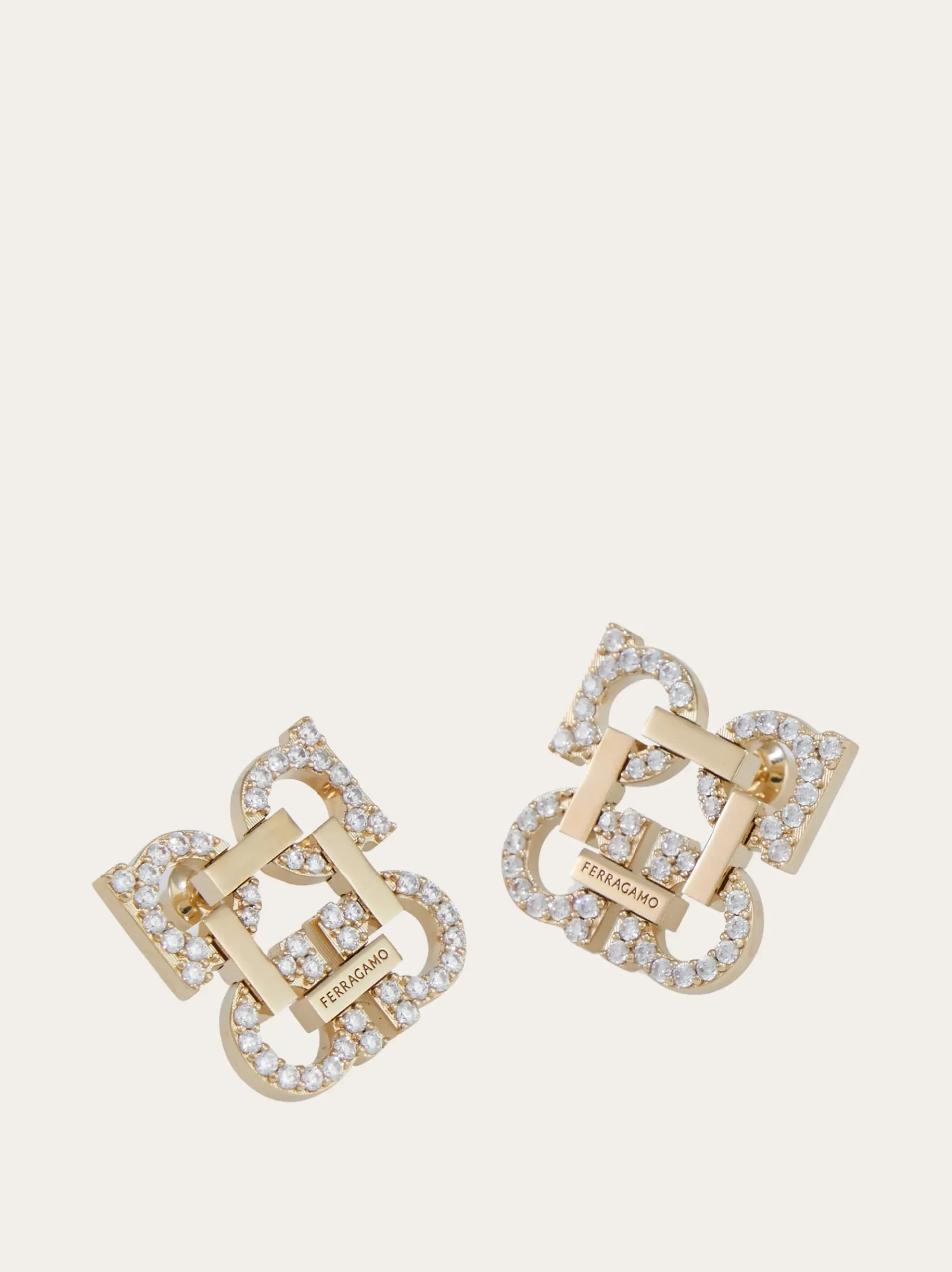 Crystal embellished four Gancini earrings - Women