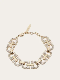 Crystal embellished Gancini bracelet - Women