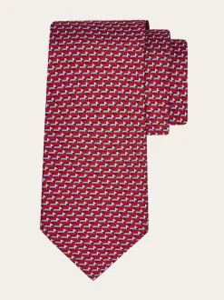 Dachshund print silk tie - Men