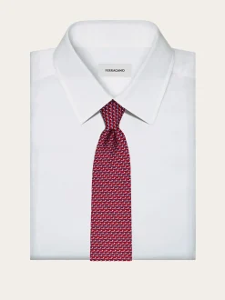 Dachshund print silk tie - Men