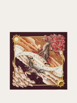 Day & Night print silk scarf - Women