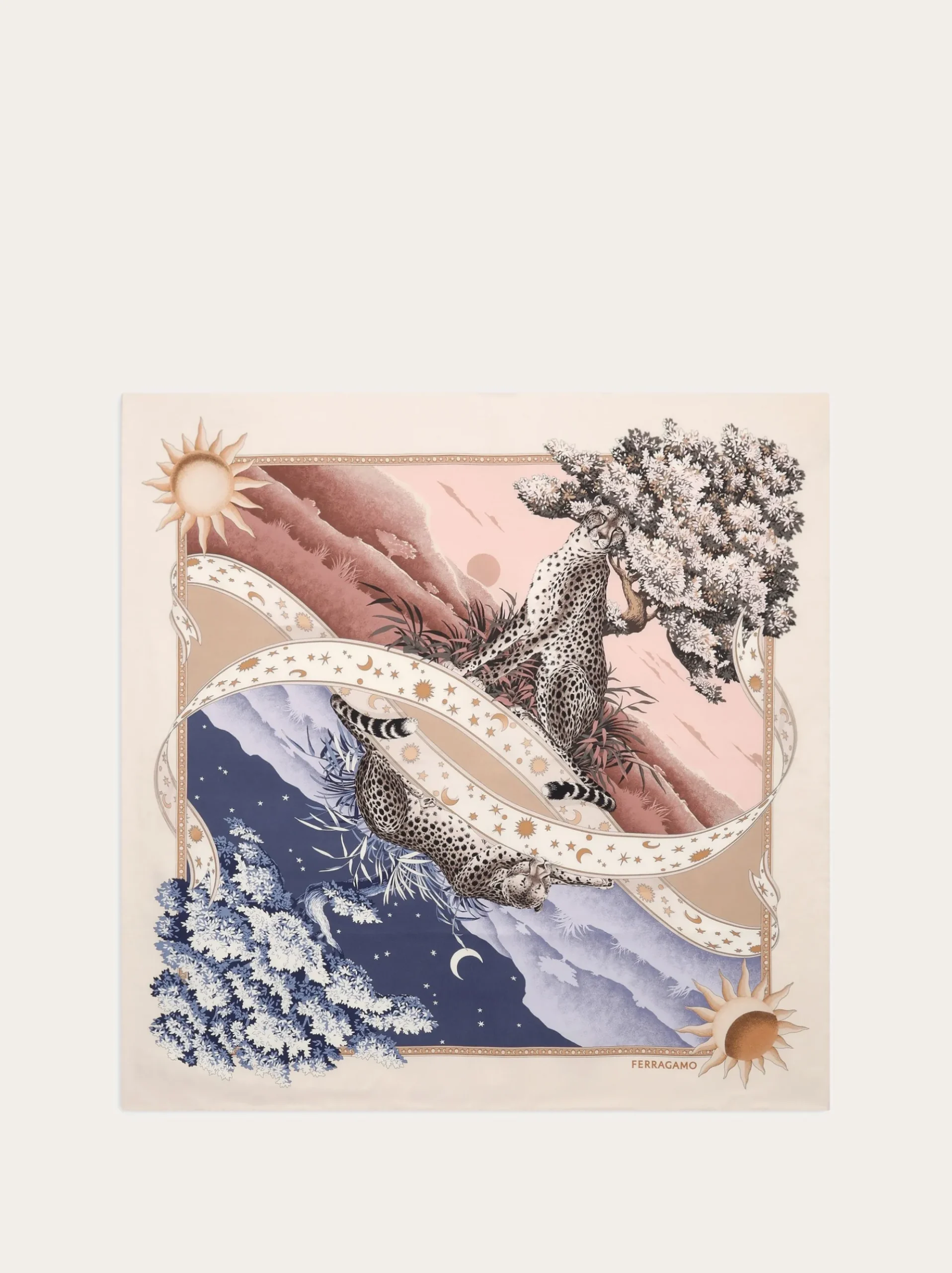 Day & Night print silk scarf - Women
