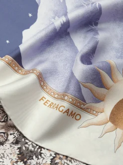 Day & Night print silk scarf - Women
