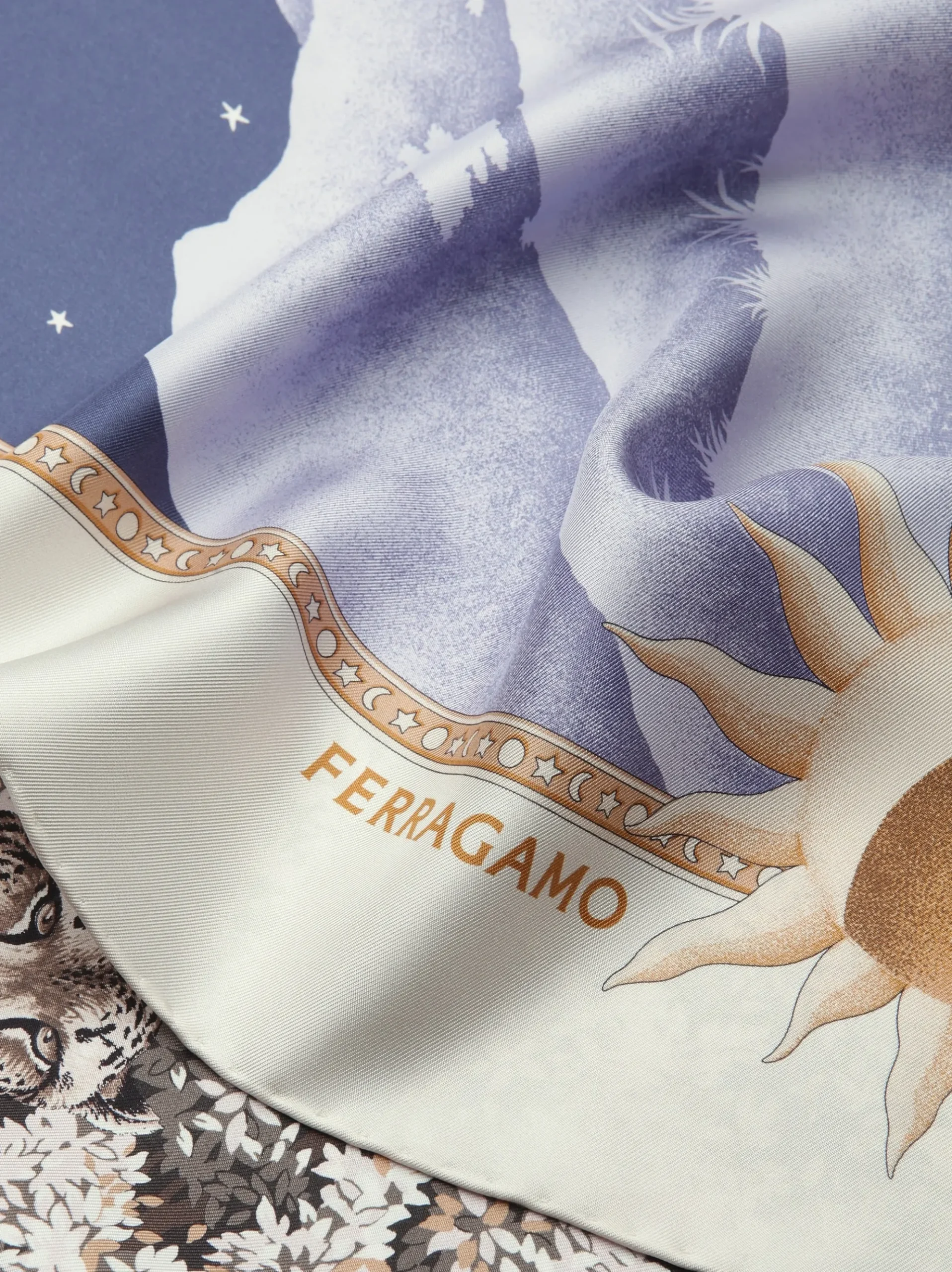 Day & Night print silk scarf - Women